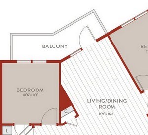 Aura Bluffview Apartments B18 Floor Plan Aura Bluffview Apartments B18 Floor Plan